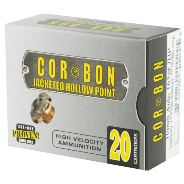 CORBON 10MM 165GR JHP 20/500 - Image 3