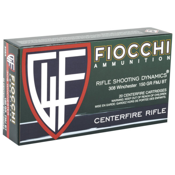 FIOCCHI 308WIN 150GR FMJBT 20/200 - Image 2