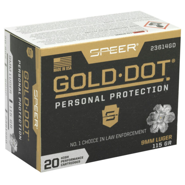 SPR GOLD DOT 9MM 115GR HP 20/200 - Image 2