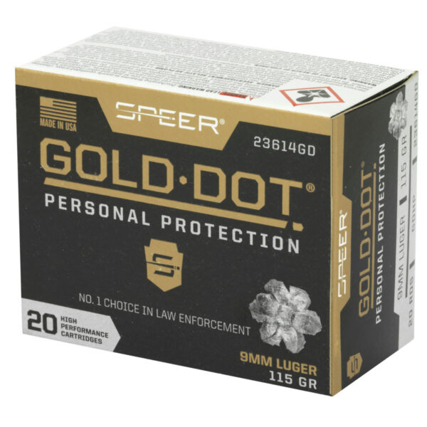 SPR GOLD DOT 9MM 115GR HP 20/200 - Image 3