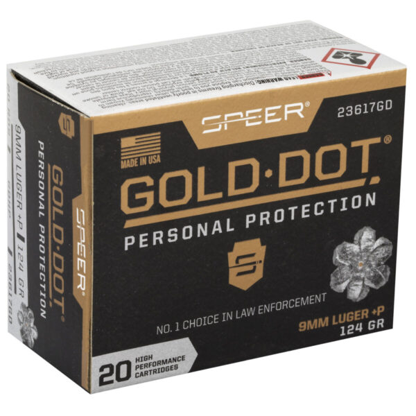 SPR GOLD DOT 9MM+P 124GR HP 20/200 - Image 2