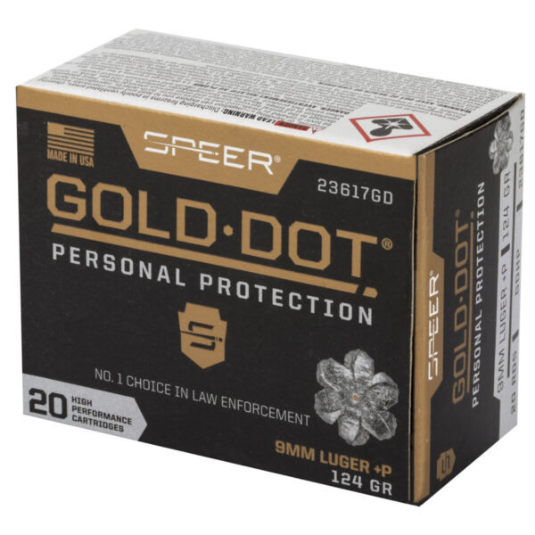 SPR GOLD DOT 9MM+P 124GR HP 20/200 - Image 3