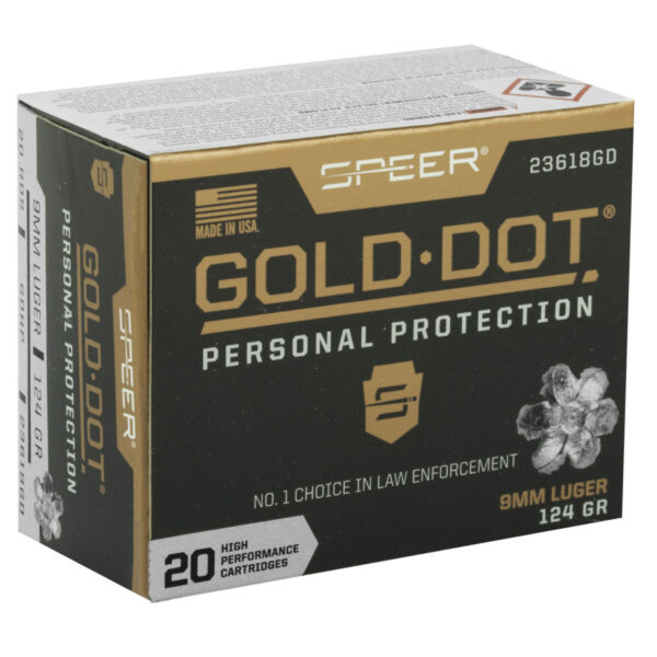 SPR GOLD DOT 9MM 124GR HP 20/200 - Image 2