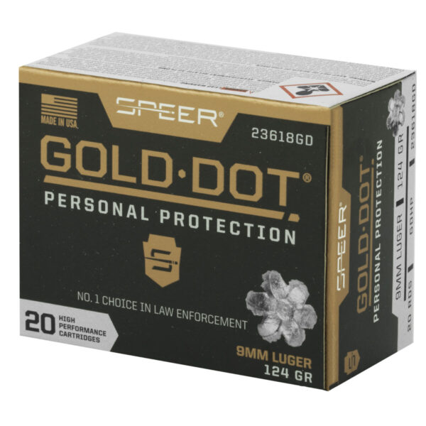 SPR GOLD DOT 9MM 124GR HP 20/200 - Image 3