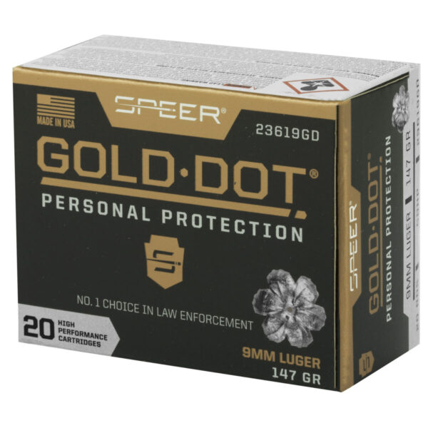 SPR GOLD DOT 9MM 147GR HP 20/200 - Image 3