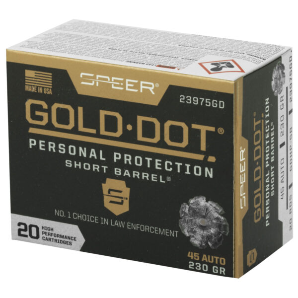 SPR GOLD DOT 45ACP 230G HP SB 20/200 - Image 3