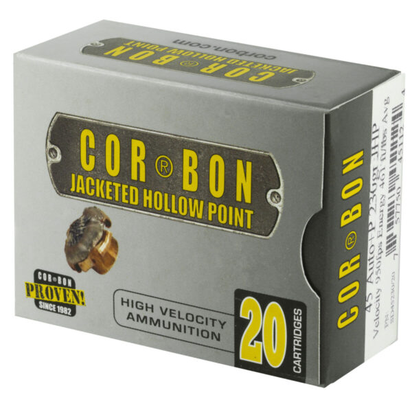 CORBON 45ACP+P 230GR JHP 20/500 - Image 3